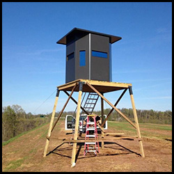 Ultra Comfort Hunting Blind Stand using our Heavy Duty Platform Corners